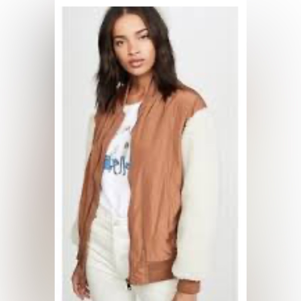 BB Dakota Tan Quilted Bomber Jacket - Picture 8 of 8